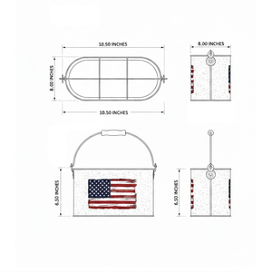 Porta Utensilios Metálico Patriótico Americano - Product Image 6