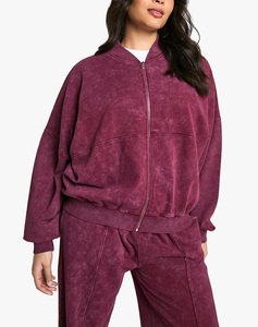 Ensemble de survêtement unisexe grande taille bordeaux à capuche, manches longues, cordon de serrage, logo frontal, coupe décontractée, coton hiver 2026 - Product Image 6