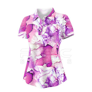 Chemises polo pour femmes de qualité export, imprimées, avec impression personnalisée durable pour vêtements adultes - Product Image 2