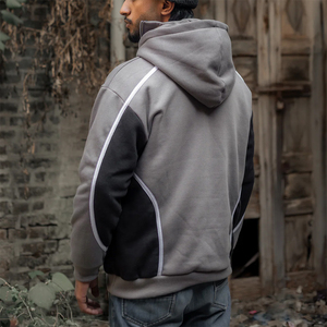 Sweat à capuche balaclava demi-zip personnalisé de haute qualité, en coton, avec cache-visage, style streetwear, masque intégré, fournisseur en gros OEM - Product Image 6