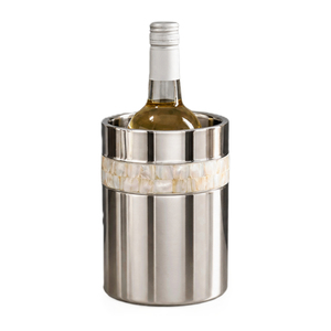 Seau à glace en nacre et métal, refroidisseur à vin en acier inoxydable à double paroi, refroidisseur à champagne avec couvercle pour bar et hôtel - Product Image 3