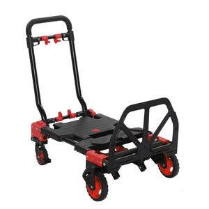Trolley per Bagaglio a Mano 2-in-1 Rosso con Capacità di 150kg - Product Image 1