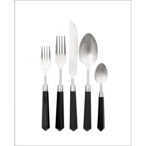 Classic Flatware Set With Resin Handles High Mirror Polish Stainless Steel Dishwasher Safe for Wedding Tableware Use - Product Image 4