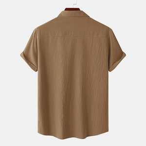 เสื้อเชิ้ตผู้ชายแขนยาวลายสก็อตย้อมเส้นด้ายแบบลำลอง ผ้าฝ้าย 100% ไซส์ใหญ่ ระบายอากาศได้ดี ติดกระดุม ผลิตตามแบบ OEM ODM ขายส่ง - Product Image 3