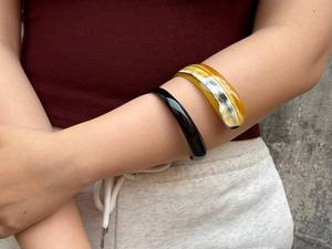 Conjunto de Brazaletes Modernos de Cuerno de Búfalo, Joyería Fina de Cuerno, Regalos - Product Image 3