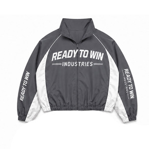 ชุดวอร์ม Ready To Win Industries สีเทาขาว แขนยาว ซิปหน้า ทรงสปอร์ต ระบายอากาศได้ดี ผลิตจากโพลีเอสเตอร์ สำหรับผู้ใหญ่ ใส่ได้ทั้งชายและหญิง เหมาะสำหรับฤดูใบไม้ร่วง - Product Image 5