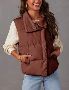 Chaleco Corto Acolchado Impermeable y Transpirable Estilo Urbano al por Mayor Cortavientos Sencillo Personalizado Diseño 2026 - Product Image 5
