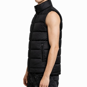 Débardeur matelassé classique pour homme, coupe-vent, couleur unie, léger, à capuche, séchage rapide, respirant, col en V - Product Image 3