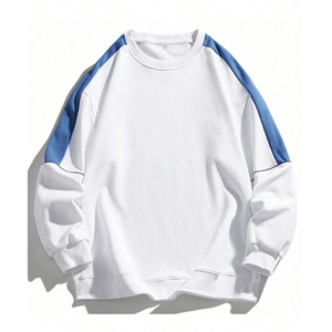 Sweat-shirt pour homme tendance automne-hiver avec manches raglan et design contrasté 100% coton col rond - Vente en gros - Product Image 6