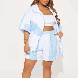 Ensemble de survêtement pour femme personnalisé de haute qualité, anti-UV, séchage rapide, léger, coupe-vent, avec sweat à capuche zippé et short, automne - Product Image 1