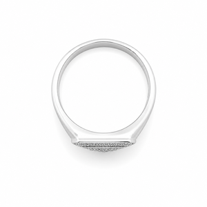 925 Sterling Silver Square Micro Pave Cubic Zirconia Signet <b>Ring</b> for <b>Men</b> Wedding Party Gift High Polish Finish - Product Image 5