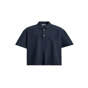 T-shirt personnalisé pour homme en mélange de coton tricoté, manches courtes, coupe ajustée, décontracté, pour le golf, respirant, qualité supérieure, uni sur le devant - Product Image 2