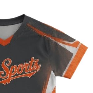 Unisex Gray Orange Sublimated Lacrosse Jersey Lightweight <b>Polyester</b> Reversible Sports <b>Shirt</b> Match Training Team Wear - Product Image 4