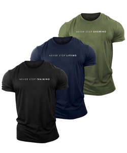 เสื้อยิมผู้ชาย ผ้าสเตรช ทรงเข้ารูป เสื้อยืดออกกำลังกาย แอคทีฟแวร์สำหรับผู้ชาย - Product Image 5