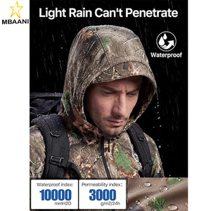 Veste de chasse imperméable à capuche en softshell pour homme - Product Image 3