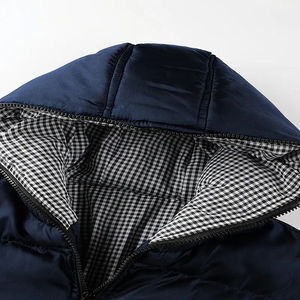 Blouson d'hiver matelassé de haute qualité pour homme, imperméable, respirant, coupe-vent, à capuche, en toile, avec fermeture éclair frontale, chaud, pour l'extérieur - Product Image 6