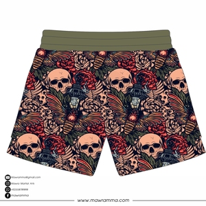 Mawra - Shorts de Baño para Hombre con Estampado Floral de Calavera, Secado Rápido, Poliéster, Corte Regular, para Playa, Verano - Product Image 6
