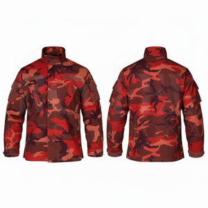 Heavy Duty Style Heavy Weight <b>Camo</b> <b>Cargo</b> Jacket Zipper Front Multi Pocket Durable Fabric Oversized Fitted Winter Outdoor Jackets - Product Image 3