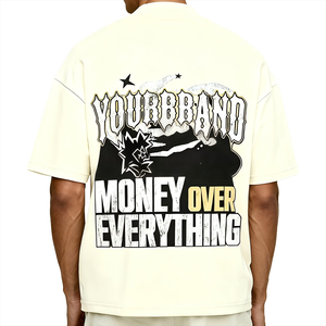 Camiseta Oversize Personalizada Glory OEM de Estilo Urbano con Estampado Gráfico Vintage Desgastado y Algodón Pesado al por Mayor para Unisex - Product Image 6