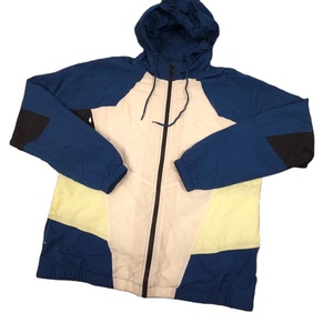 Men Winter Color Block Hooded Windbreaker <b>Jacket</b> Lightweight Front Logo <b>Zip</b>-<b>Up</b> Breathable Outdoor Training <b>Jacket</b> - Product Image 2