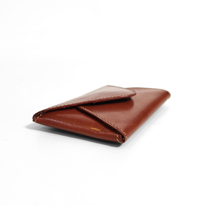 Porte-cartes unisexe en cuir véritable tanné végétal Castello de haute qualité, forme enveloppe fine, spacieux, pratique, avec fermoirs vintage - Product Image 2