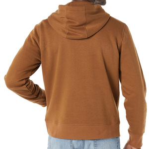 High Quality Custom Logo Quarter-Zip up Sweatshirt 400 GSM 100% Cotton Solid Winter Half Zip Hoodie for Men - Product Image 5