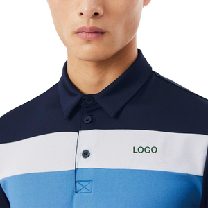 Camiseta Deportiva Casual para Hombre, Manga Corta, Tejido Elástico Personalizado, Secado Rápido, Protección UV, Diseño de Bloques de Color - Product Image 4