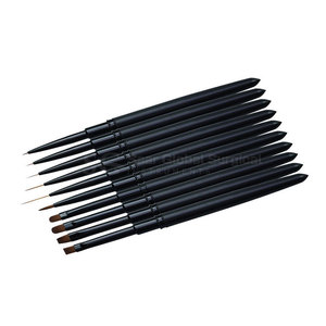 SAAR GLOBAL SURGICAL Juego Completo de Pinceles de Nailon para Arte de Uñas, con Férula Rizada para Mayor Durabilidad, Múltiples Tamaños, para Pintar y Dibujar Uñas con Detalle - Product Image 4