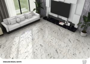 Carreaux de porcelaine élégants et luxueux, finition brillante, format 600x1200, grandes dimensions, pour projets résidentiels et commerciaux - Product Image 4