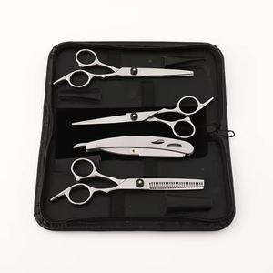 Ensemble de ciseaux à effiler professionnels pour coiffure, en acier inoxydable 4Cr13, lame tranchante, manche moyen, pour droitiers, 28 dents - Product Image 1