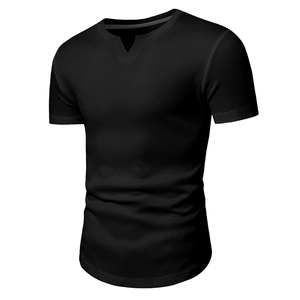 T-shirt à manches courtes pour homme, tissu doux au toucher, extensible et tendance, 100% polyester, tissu frais pour homme - Product Image 2