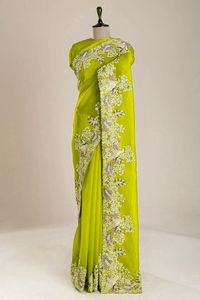 <b>Indian</b> Bollywood Designer Bridal Party Wear PURE SOFT SATIN SILK <b>FABRIC</b> ON BEAUTIFUL C-PALLU LAtest Exclusive Ethnic Wear Saree - Product Image 5