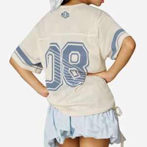 Maillot de football américain surdimensionné en mesh personnalisable avec logo pour homme – Respirant, pour entraînement et compétition – Vente en gros OEM pour acheteurs américains - Product Image 2