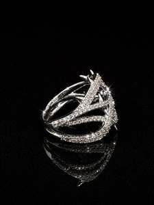 Sparkling Heart Moissanite Cluster <b>Ring</b> Infinity Love Letter Pendant Silver Tone <b>Crystal</b> Jewelry Romantic Custom Design Gift - Product Image 3