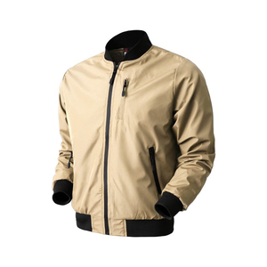 Bulk Wholesale Streetwear Clothing Supplier Lightweight Regular Fit Knitted Cuff Zip Up Windbreaker Low MOQ Men Bomber Jacket - Product Image 1