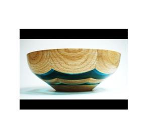 Bol en bois époxy fait main sans BPA, écologique, en bois massif naturel, design rivière en résine brillante pour décoration de table de luxe - Product Image 2