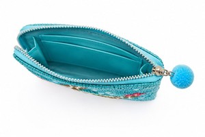 Handmade Embroidered Turtle <b>Coin</b> <b>Purse</b> Mini Zipper Closure Bohemian Style Microfiber Synthetic Leather Unisex Accessory - Product Image 6