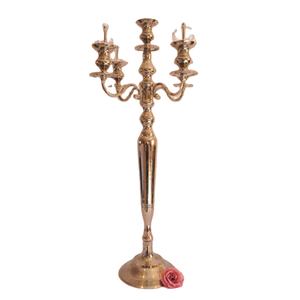 Candelabros de 5 brazos, candelabro de Metal Chapado en cobre, recién llegado, con 5 brazos, vela hecha a mano, decoración de cena y centro de mesa - Product Image 1