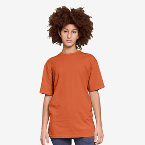 T-shirt en coton à col rond de couleur mélange charbon de bois - Product Image 6