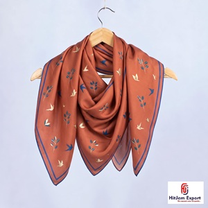 Écharpes carrées pour femmes, légères et douces, accessoires de mode élégants, fabricant OEM ODM, Gran Canaria, tissu personnalisé - Product Image 1