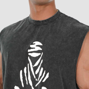 Débardeur sans manches noir pour homme, col rond, décontracté, en coton et fibre de bambou, séchage rapide, écologique, respirant, tissu tricoté - Product Image 3