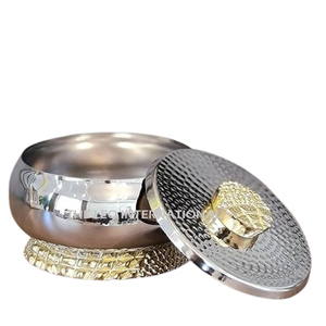 Superior Quality Gold And Silver Metal Bowl Modern Decorative Bowl Snacks Serving Bowl For Wedding Or Any Events - Product Image 4