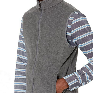 Chaleco Polar para Hombre, Cierre Completo, Ligero, Cálido, Sin Mangas, Cuello Alto, Informal, para Trabajo al Aire Libre, con Logotipo Personalizado OEM - Product Image 4
