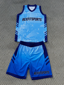 ชุดเสื้อและกางเกงบาสเก็ตบอลทีม Rexfit แบบสั่งทำพิเศษพร้อมลายพิมพ์แบบ Sublimation |   ชุดบาสเก็ตบอลทีม 220 กรัม ระบายอากาศได้ดี |   รับผลิตแบบ OEM ODM ขายส่ง - Product Image 1