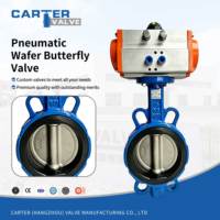 Vanne papillon pneumatique à joint souple/dur de type Lug en WCB CF8 CF3 pour eau, vapeur, huile, anti-explosion IP65 OEM