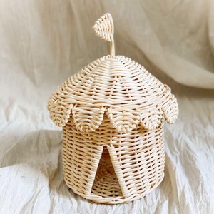 Petite tente de cirque en rotin tressé, maisonnette pour enfants, jouet en forme de maison, prix d'usine, jouets d'imitation pour enfants - Product Image 1