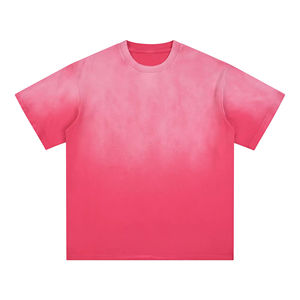 T-shirt en coton délavé pour homme, coupe oversize, col rond, style streetwear décontracté, tendance du marché américain - Product Image 4
