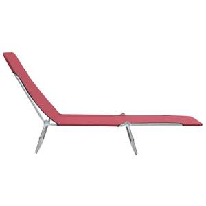Ensemble de 2 chaises longues rouges élégantes pour l'extérieur, offrant confort et style - Product Image 3