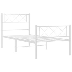 Base de Cama Doble de Metal con Recubrimiento de Polvo Blanco, Elegante Estructura Metálica para Camas - Product Image 5