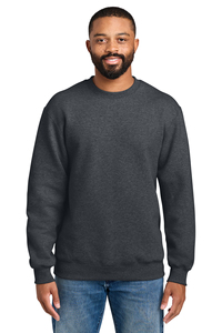 Sweat-shirt à col rond pour homme, 100% coton, couleur unie, coupe classique, pull décontracté, tissu tricoté d'hiver, HSI anti-rétrécissement, doublé - Product Image 1